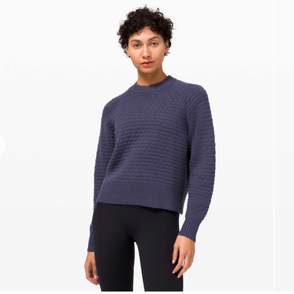 Lululemon Texture Play Crew Sweater - navy